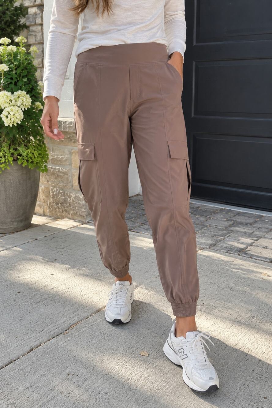 ATHLETA Chelsea Utility Joggers Mineral Brown Size 2